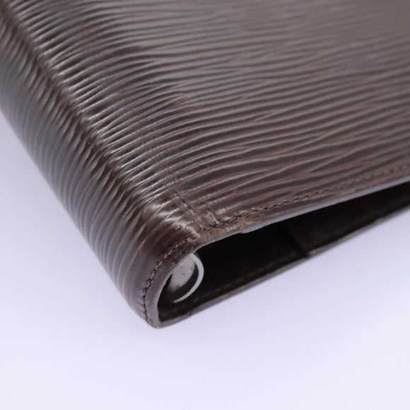 LOUIS VUITTON Epi Agenda MM Day Planner Cover Brown R20043 LV Auth 113815