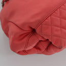 CHANEL Melrose Cabas Hand Bag Nylon Pink CC Auth 113819-10