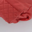 CHANEL Melrose Cabas Hand Bag Nylon Pink CC Auth 113819-11