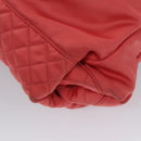 CHANEL Melrose Cabas Hand Bag Nylon Pink CC Auth 113819-13