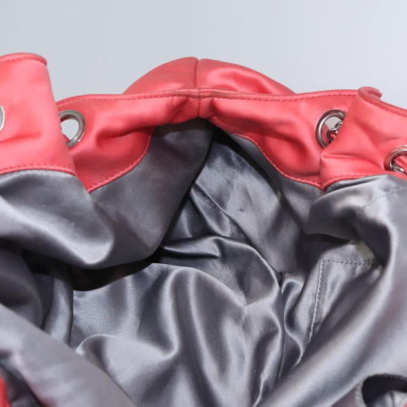 CHANEL Melrose Cabas Hand Bag Nylon Pink CC Auth 113819