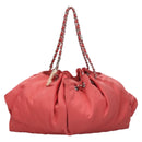 CHANEL Melrose Cabas Hand Bag Nylon Pink CC Auth 113819-2