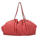 CHANEL Melrose Cabas Hand Bag Nylon Pink CC Auth 113819-3