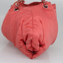 CHANEL Melrose Cabas Hand Bag Nylon Pink CC Auth 113819-4
