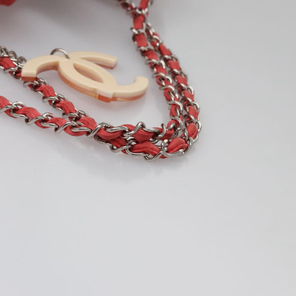 CHANEL Melrose Cabas Hand Bag Nylon Pink CC Auth 113819