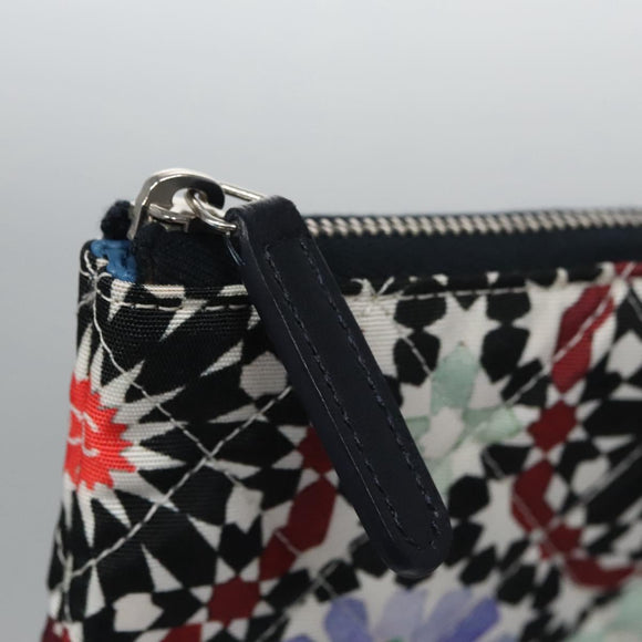 CHANEL Clutch Bag Cotton White CC Auth 113828AV