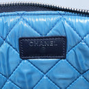 CHANEL Clutch Bag Cotton White CC Auth 113828AV-18