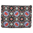 CHANEL Clutch Bag Cotton White CC Auth 113828AV-2