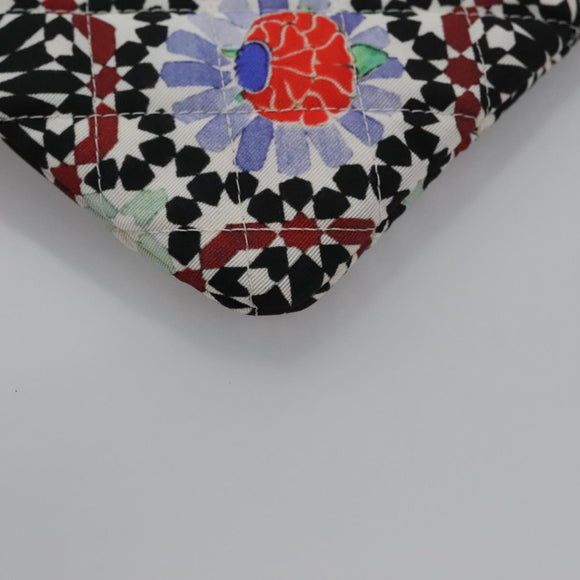 CHANEL Clutch Bag Cotton White CC Auth 113828AV