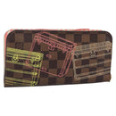 LOUIS VUITTON Damier Trunk Zippy Wallet Long Wallet N63026 LV Auth 113831-1