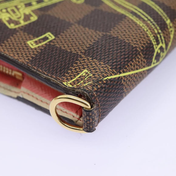 LOUIS VUITTON Damier Trunk Zippy Wallet Long Wallet N63026 LV Auth 113831