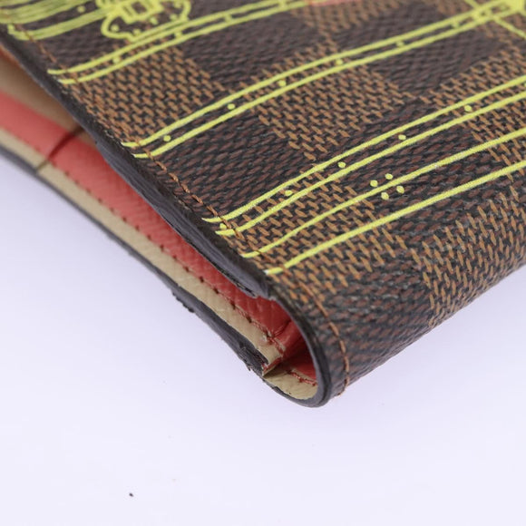 LOUIS VUITTON Damier Trunk Zippy Wallet Long Wallet N63026 LV Auth 113831
