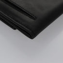 Salvatore Ferragamo Gancini Shoulder Wallet Leather Black Gold Auth 113832-15