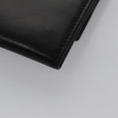 Salvatore Ferragamo Gancini Shoulder Wallet Leather Black Gold Auth 113832-16