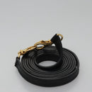 Salvatore Ferragamo Gancini Shoulder Wallet Leather Black Gold Auth 113832-19