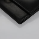 Salvatore Ferragamo Gancini Shoulder Wallet Leather Black Gold Auth 113832-14