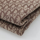 Christian Dior Trotter Canvas Tote Bag Brown Beige Silver Auth 113862-10