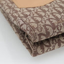 Christian Dior Trotter Canvas Tote Bag Brown Beige Silver Auth 113862-11