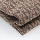 Christian Dior Trotter Canvas Tote Bag Brown Beige Silver Auth 113862-13