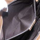 Christian Dior Trotter Canvas Tote Bag Brown Beige Silver Auth 113862-18