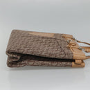 Christian Dior Trotter Canvas Tote Bag Brown Beige Silver Auth 113862-5