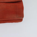 CHANEL Choco Bar Chain Shoulder Bag Suede Red CC Auth 113865-11