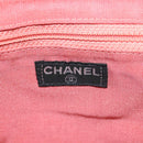 CHANEL Choco Bar Chain Shoulder Bag Suede Red CC Auth 113865-16