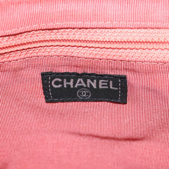 CHANEL Choco Bar Chain Shoulder Bag Suede Red CC Auth 113865