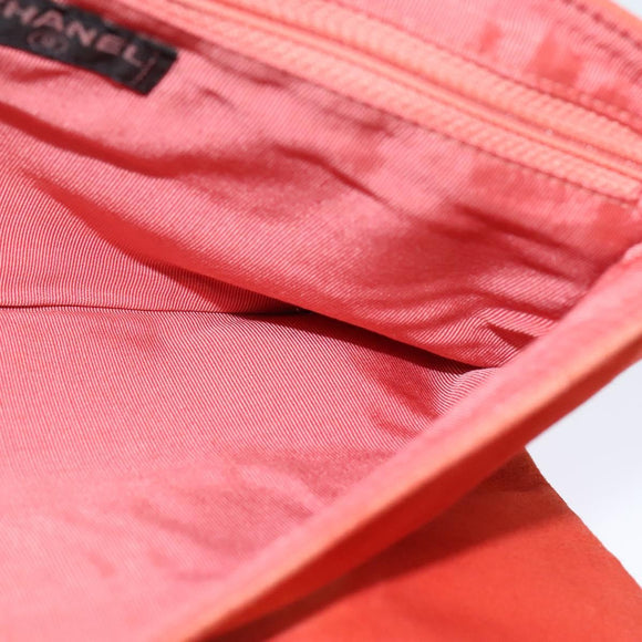 CHANEL Choco Bar Chain Shoulder Bag Suede Red CC Auth 113865