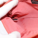 CHANEL Choco Bar Chain Shoulder Bag Suede Red CC Auth 113865-19