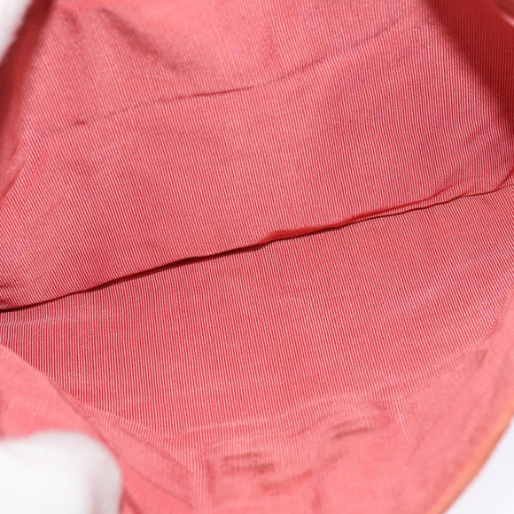 CHANEL Choco Bar Chain Shoulder Bag Suede Red CC Auth 113865