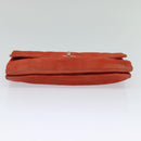 CHANEL Choco Bar Chain Shoulder Bag Suede Red CC Auth 113865-9