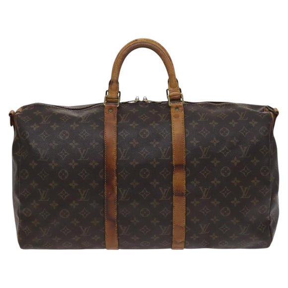 LOUIS VUITTON Monogram Keepall Bandouliere 50 Boston Bag M41416 LV Auth 113879