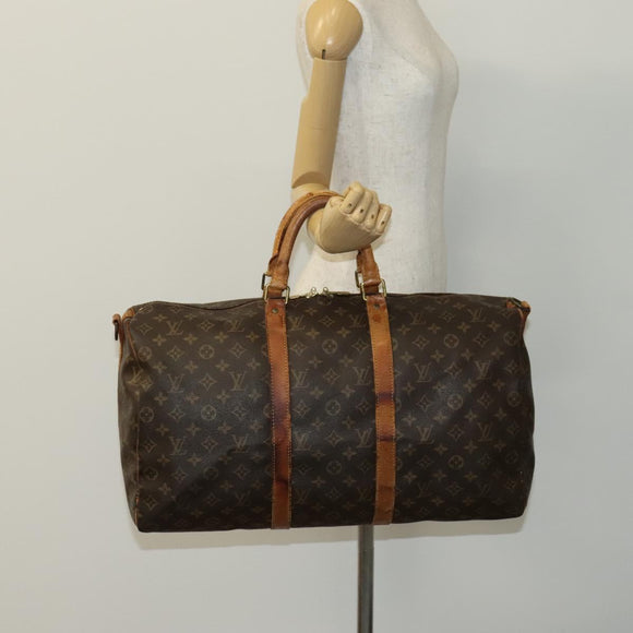 LOUIS VUITTON Monogram Keepall Bandouliere 50 Boston Bag M41416 LV Auth 113879