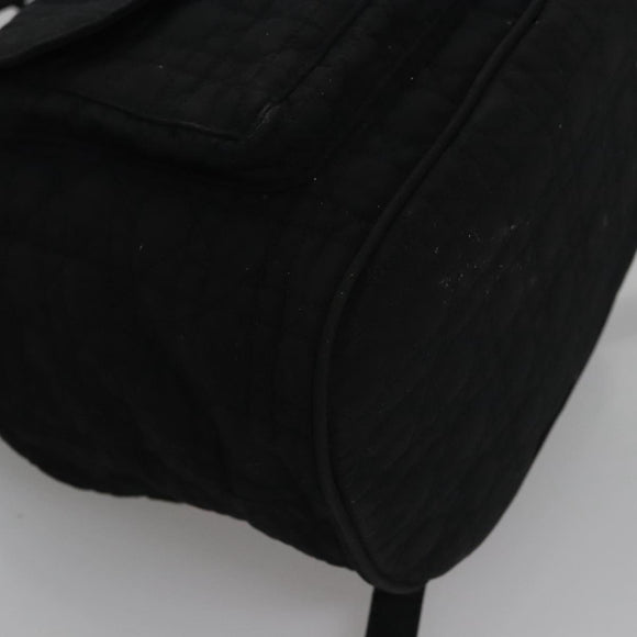 Christian Dior Lady Dior Backpack Nylon Black Gold Auth 113919