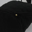 Christian Dior Lady Dior Backpack Nylon Black Gold Auth 113919-16