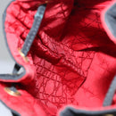 Christian Dior Lady Dior Backpack Nylon Black Gold Auth 113919-19