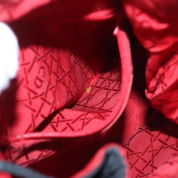 Christian Dior Lady Dior Backpack Nylon Black Gold Auth 113919