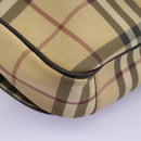 BURBERRY Nova Check Shoulder Bag PVC Beige Brown Auth 113921-17