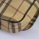 BURBERRY Nova Check Shoulder Bag PVC Beige Brown Auth 113921-18