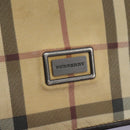 BURBERRY Nova Check Shoulder Bag PVC Beige Brown Auth 113921-19