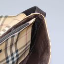 BURBERRY Nova Check Shoulder Bag PVC Beige Brown Auth 113921-23