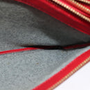 CELINE Trio Small Shoulder Bag Leather Red Gold Auth 113929-26