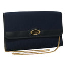 Christian Dior Trotter Canvas Chain Shoulder Bag Navy Auth 113931-1