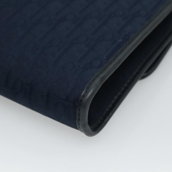 Christian Dior Trotter Canvas Chain Shoulder Bag Navy Auth 113931