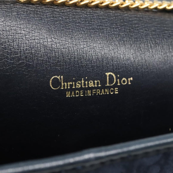 Christian Dior Trotter Canvas Chain Shoulder Bag Navy Auth 113931