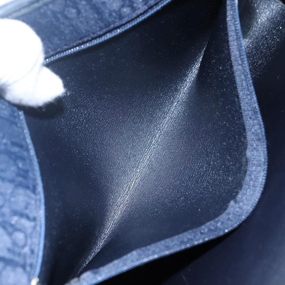 Christian Dior Trotter Canvas Chain Shoulder Bag Navy Auth 113931