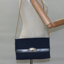 Christian Dior Trotter Canvas Chain Shoulder Bag Navy Auth 113931-19