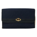 Christian Dior Trotter Canvas Chain Shoulder Bag Navy Auth 113931-13