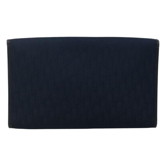 Christian Dior Trotter Canvas Chain Shoulder Bag Navy Auth 113931